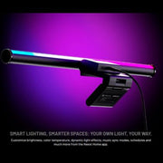 Primus - Gaming Monitor Light Bar Smart Wifi 2 Light Systems White & RGBIC Music Sync Mode Built in Mic Customize Via App Google/Alexa/Siri Compatible 10W 176 Lumens Electronics