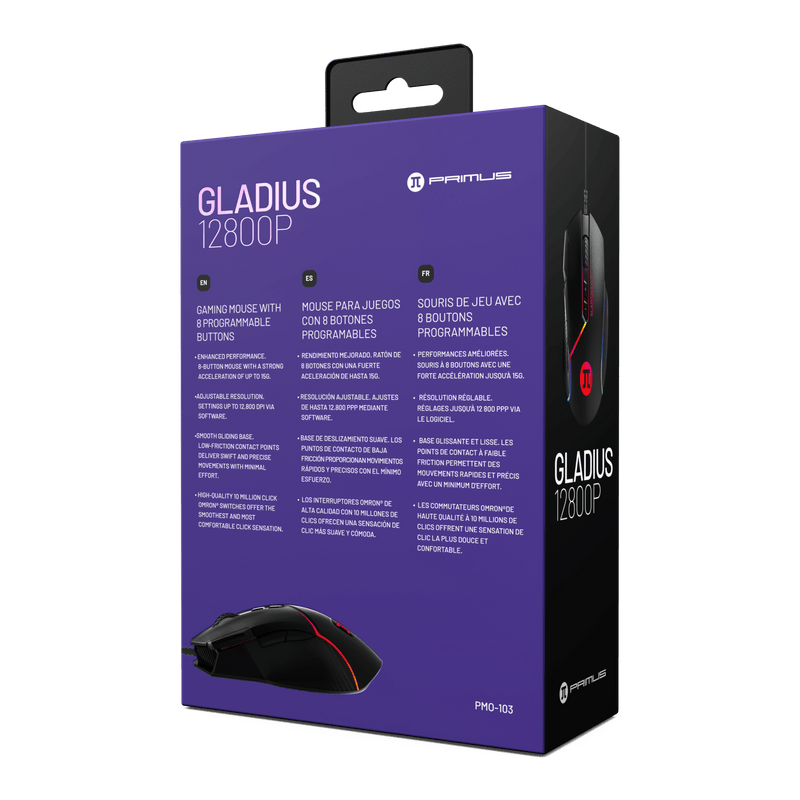 Primus - Wired Gaming Mouse - GLADIUS12800P (PMO - 103) Electronics
