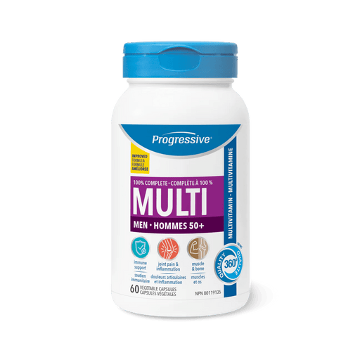 Progressive - MultiVitamins Men | 50+ 60 Vcaps Beauty & Personal Care
