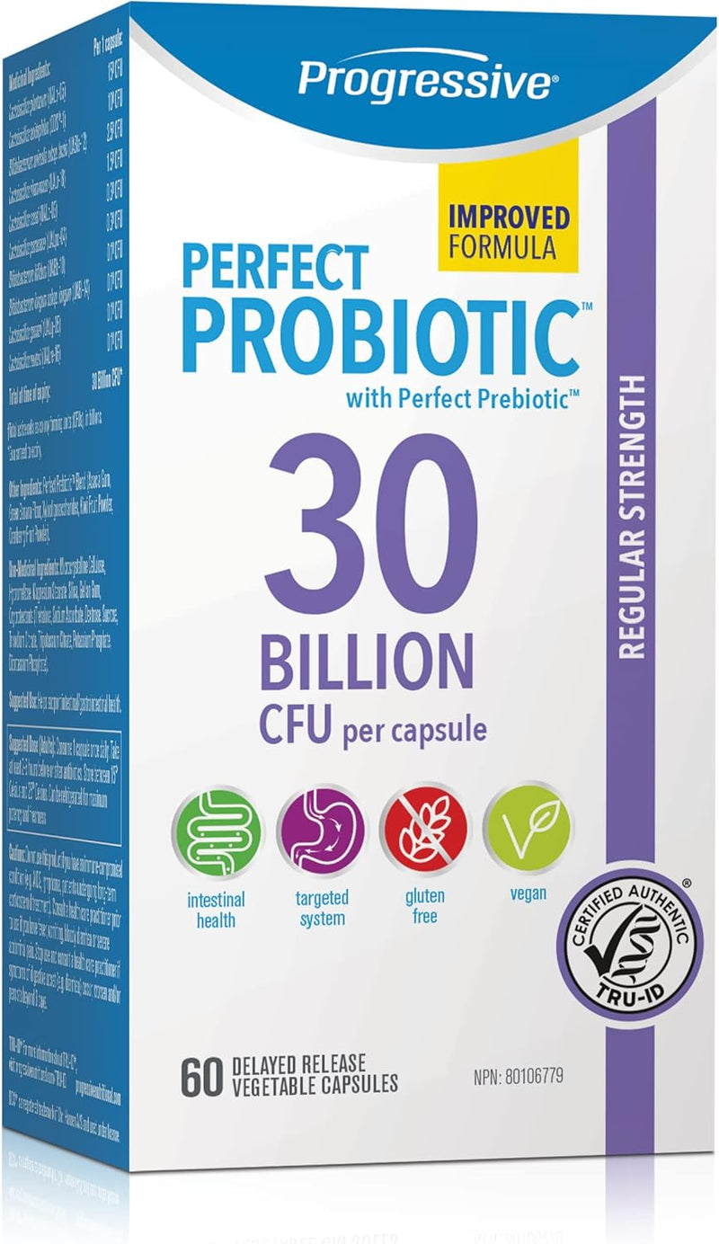 Progressive - Perfect Probiotic 30 Billion NEW 60 Caps Health & Wellness