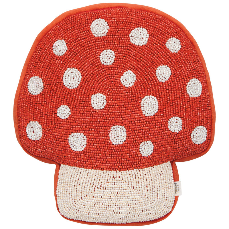 Danica - Toadstool Beaded Throw Pillow