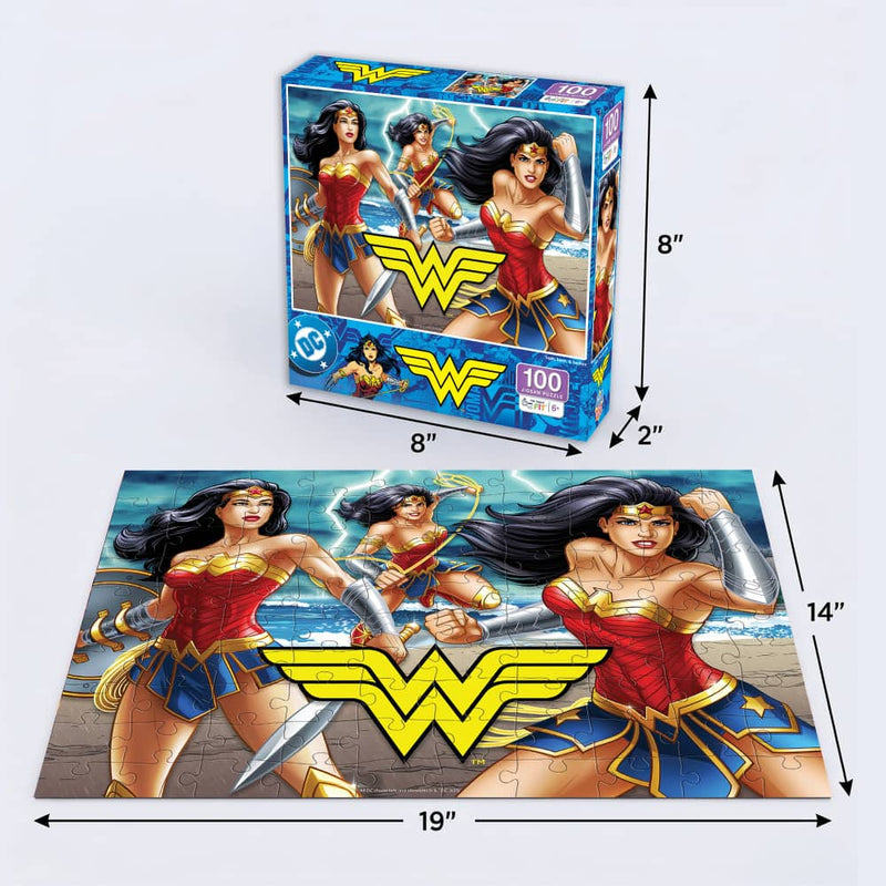 MasterPieces - Wonder Woman - Truth, Love & Justice Jigsaw Puzzle — Box and assembled puzzle