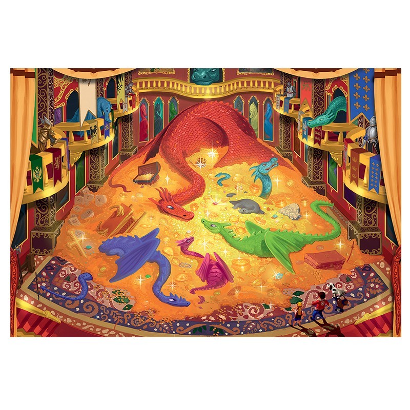 Puzzles 200pièces 480X330mm Le Trésor des Dragons
