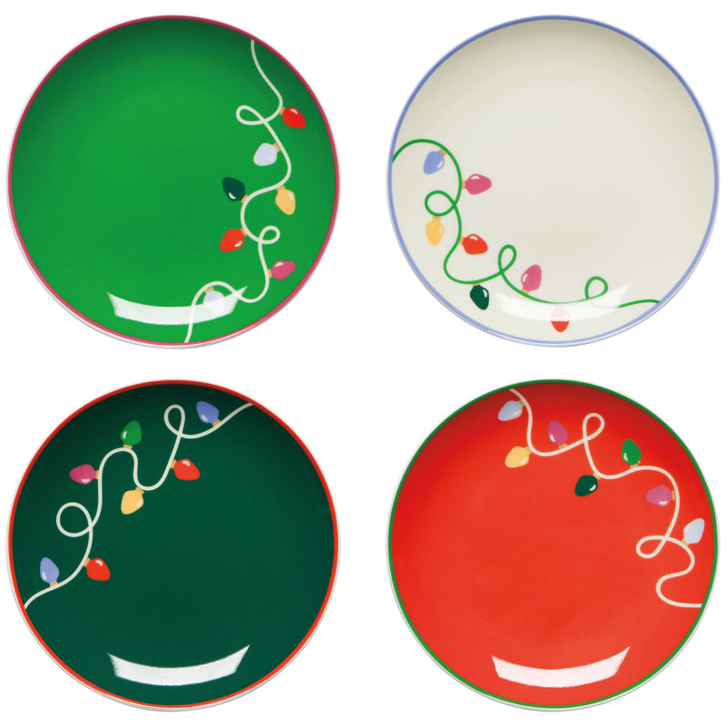 Jubilee - Holiday Glow Christmas Appetizer Plates Set of 4