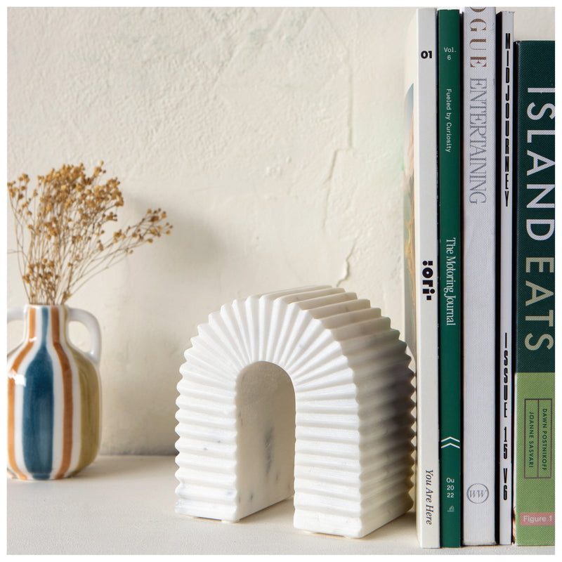 Heirloom - Arch Marble Bookend - lifestyle