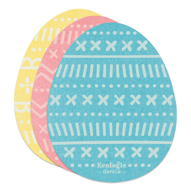 Danica - Easter Eggs Shaped Swedish Dishcloths Set of 3