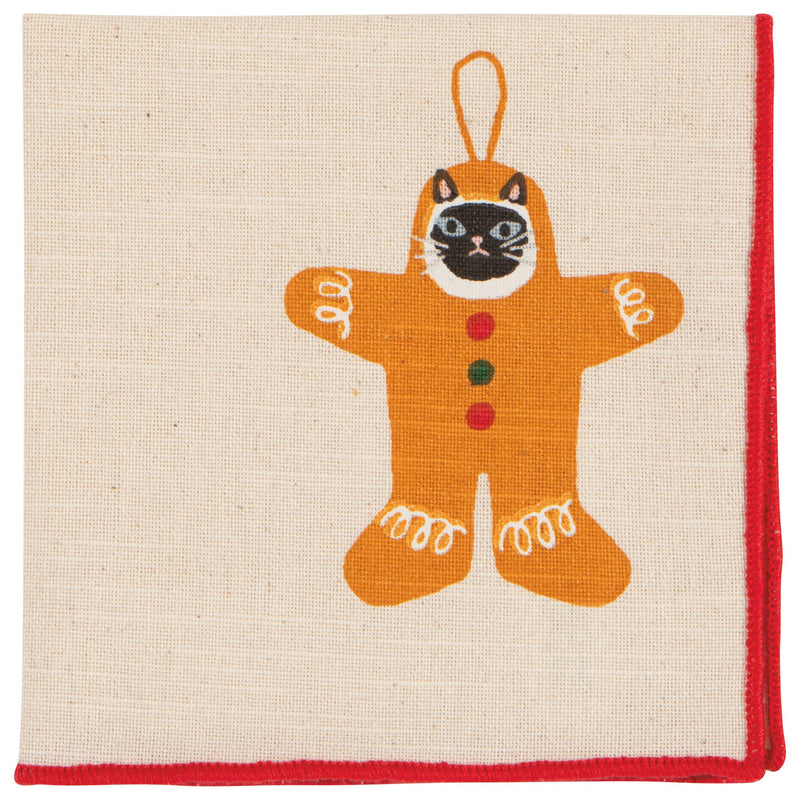 Jubilee - Bauble Cats Christmas Printed Cocktail Napkins Set