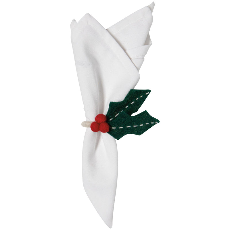 Now Designs - Winterberry Christmas Felt Napkin Ring
