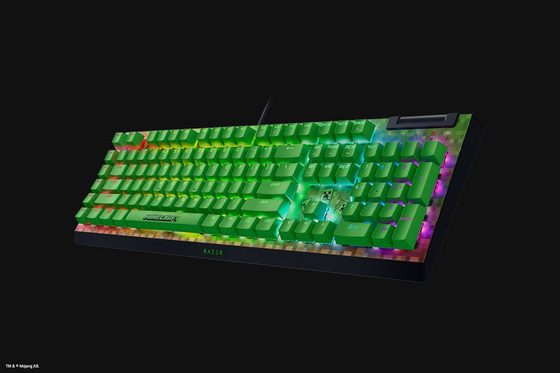 Razer - BlackWidow V4 Gaming Keyboard Mechanical RGB - Minecraft Edition Electronics