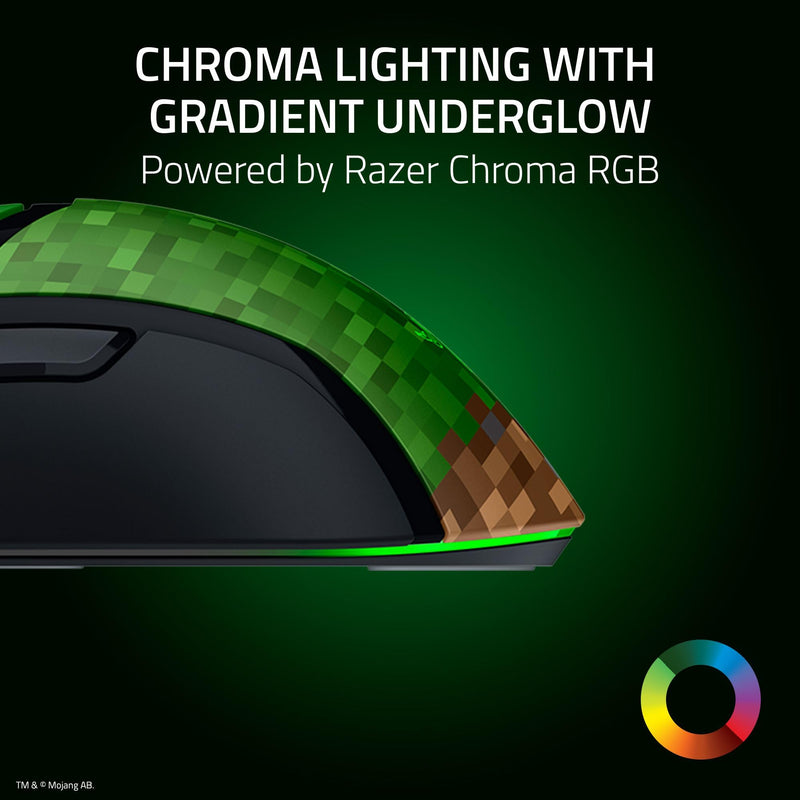 Razer - Cobra Gaming Mouse 6 - Button RGB - Minecraft Edition Electronics