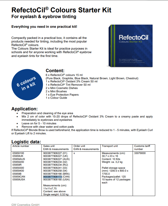 RefectoCil - Coulours MINI Starter Kit Beauty & Personal Care