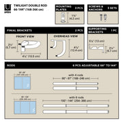 Twilight Double Blackout Curtain Rod - image 7