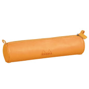 Rhodia - Italian Leatherette Round Pencil Case(8.45x2in) Office Supplies Orange