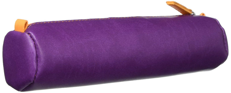 Rhodia - Italian Leatherette Round Pencil Case(8.45x2in) Office Supplies Rose Smoke