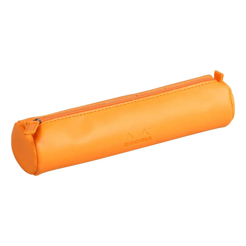 Rhodia - Italian Leatherette Round Pencil Case(8.45x2in) Office Supplies Rose Smoke