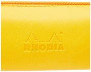 Rhodia - Italian Leatherette Round Pencil Case(8.45x2in) Office Supplies Rose Smoke