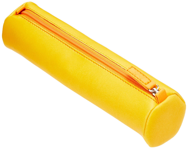 Rhodia - Italian Leatherette Round Pencil Case(8.45x2in) Office Supplies Rose Smoke