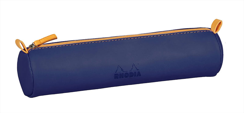Rhodia - Italian Leatherette Round Pencil Case(8.45x2in) Office Supplies Rose Smoke