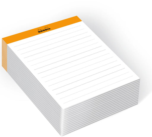 Rhodia - Stapled Memopad N°13 Lined - A6. 240 Sheets (4.1x5.8in) Office Supplies