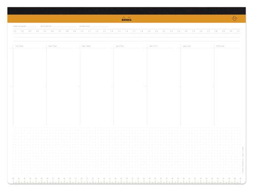 Rhodia - Undated Weekly Desk Pad - A3+. 60 Sheets (16.5x12in) Office Supplies