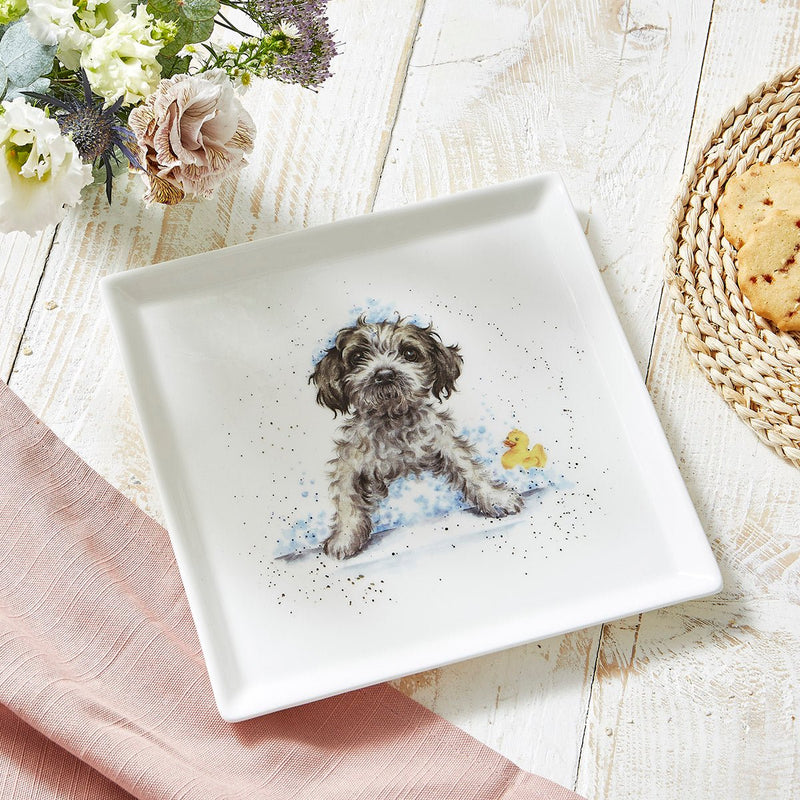 Royal Worcester - Square Plate DOG 9" Home & Kitchen
