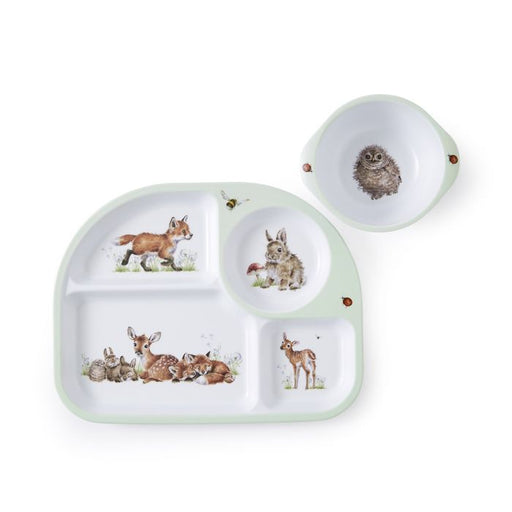 Royal Worcester - Wrendale Designs - Divided Plate & Bowl Set - Woodland Animals (2 - Piece Set) Home & Kitchen