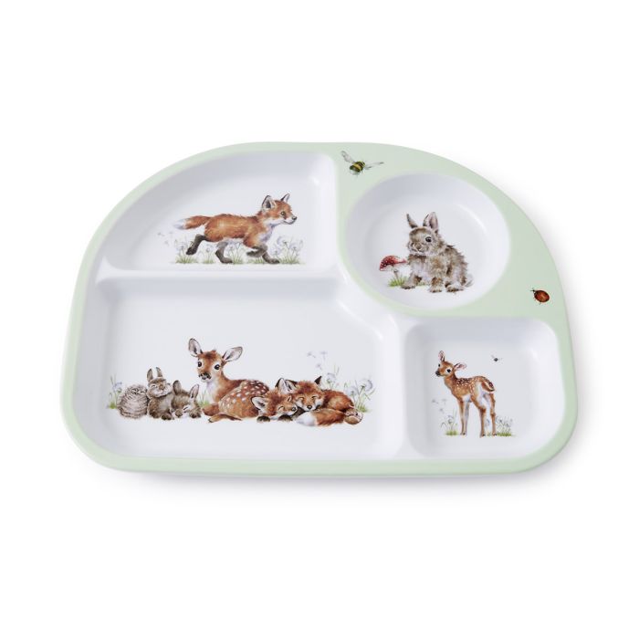 Royal Worcester - Wrendale Designs - Divided Plate & Bowl Set - Woodland Animals (2 - Piece Set) Home & Kitchen