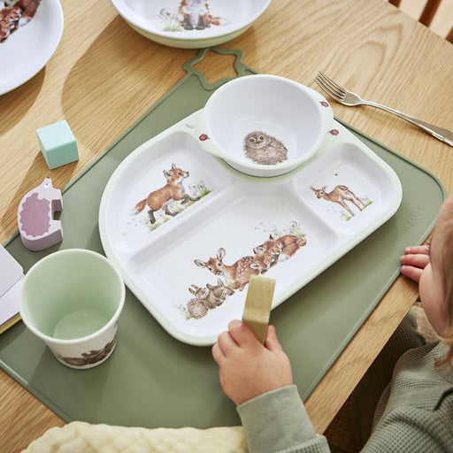 Royal Worcester - Wrendale Designs - Divided Plate & Bowl Set - Woodland Animals (2 - Piece Set) Home & Kitchen