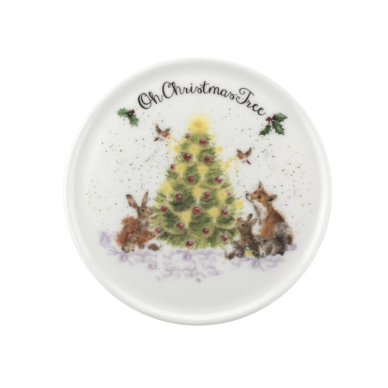 Royal Worcester - Wrendale Designs Mug and Coaster Gift Set | 11 oz Home & Kitchen Christmas Tree