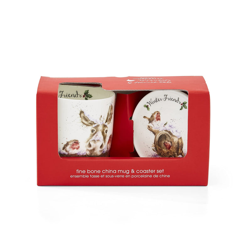 Royal Worcester - Wrendale Designs - Mug & Coaster - Winter Friends Home & Kitchen