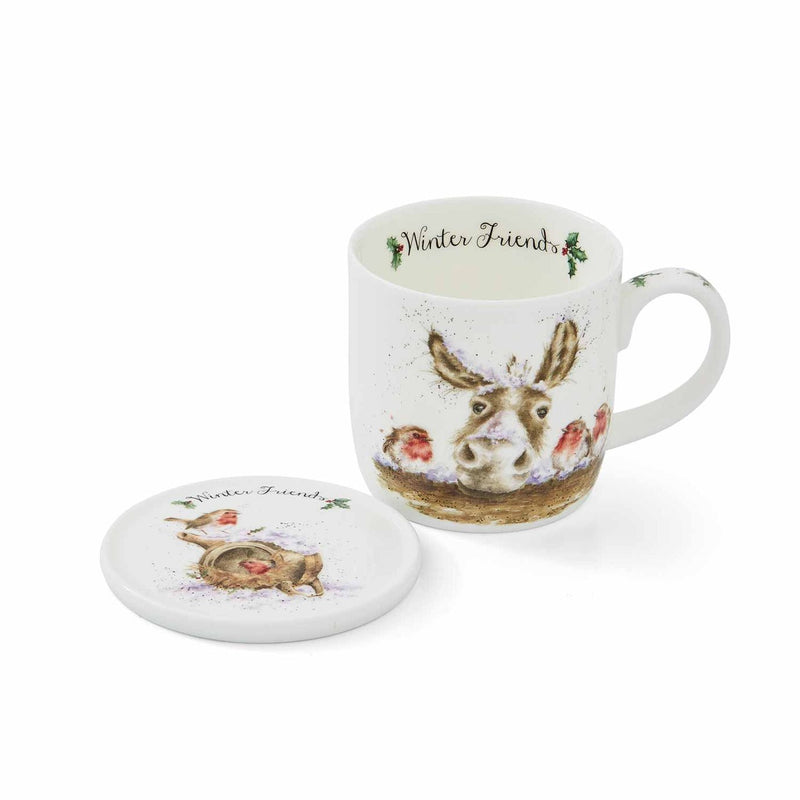 Royal Worcester - Wrendale Designs - Mug & Coaster - Winter Friends Home & Kitchen