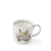 Royal Worcester - Wrendale Designs - Mug - Driving Home for Christmas (Dog) | 11 oz Home & Kitchen