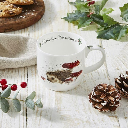 Royal Worcester - Wrendale Designs - Mug - Home for Christmas (Hedgehog) | 11 oz Home & Kitchen
