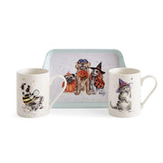 Royal Worcester - Wrendale DESIGNS Mug & Tray Set Home & Kitchen Halloween Cat And Dog