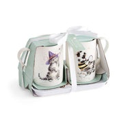 Royal Worcester - Wrendale DESIGNS Mug & Tray Set Home & Kitchen Halloween Cat And Dog
