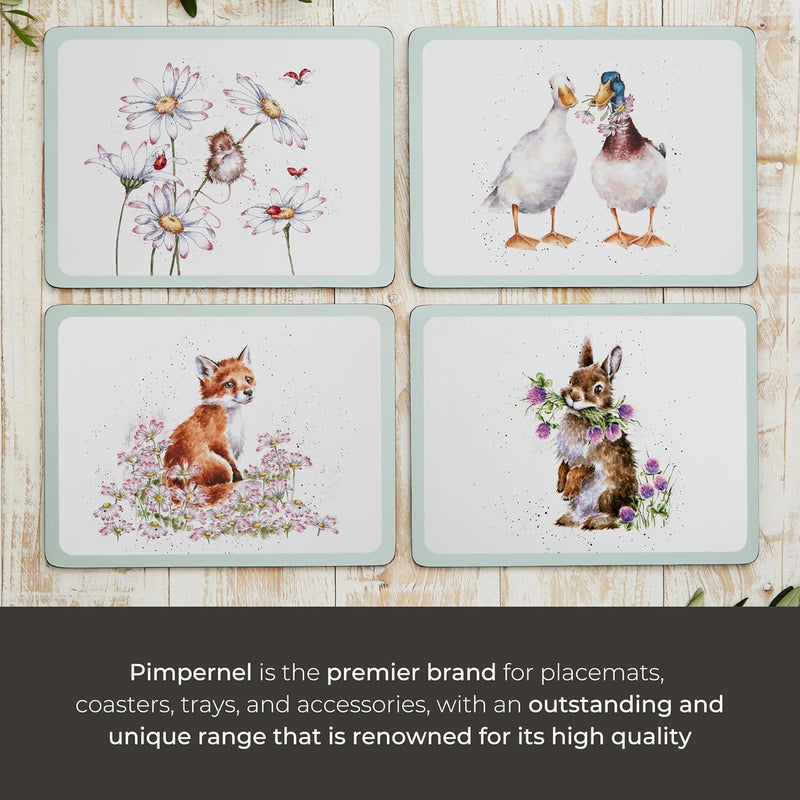 Royal Worcester - Wrendale Designs - Placemats - Wild Flowers (Set of 4) | 12 x 9 in Home & Kitchen