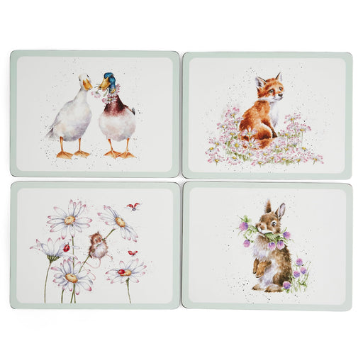 Royal Worcester - Wrendale Designs - Placemats - Wild Flowers (Set of 4) | 12 x 9 in Home & Kitchen