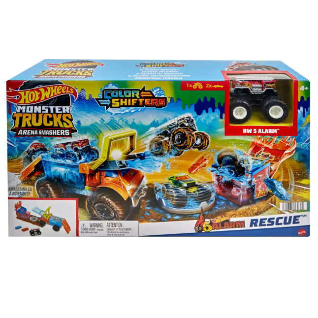 Hot Wheels - Mt Arena World: 5 Alarm'S Color Shifter Water Blast Smash Playset