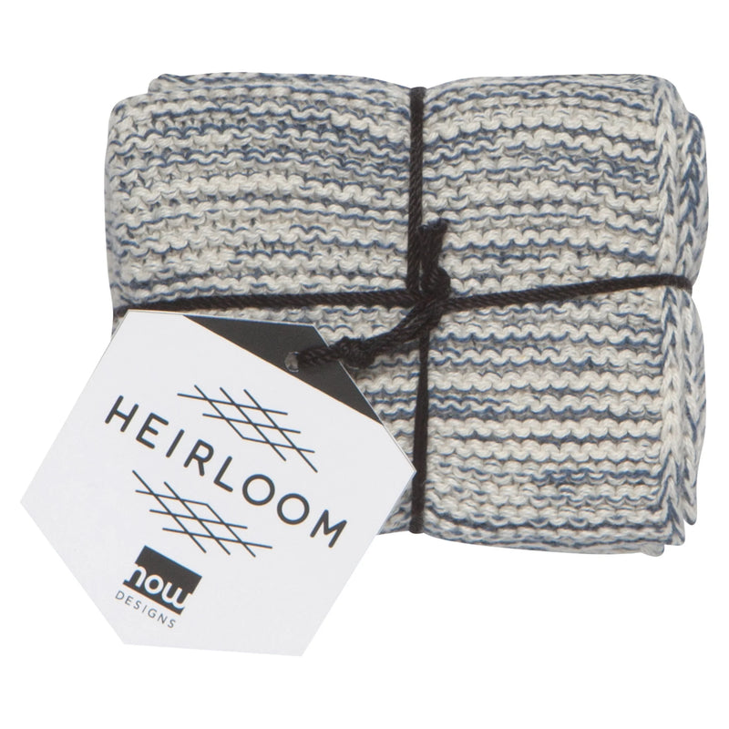 Heirloom - Set/2 Knit Dishcloth Midnight