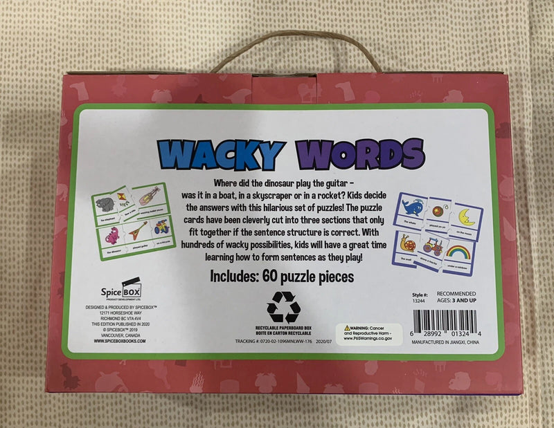 SpiceBox - MATCH & LEARN - WACKY WORDS