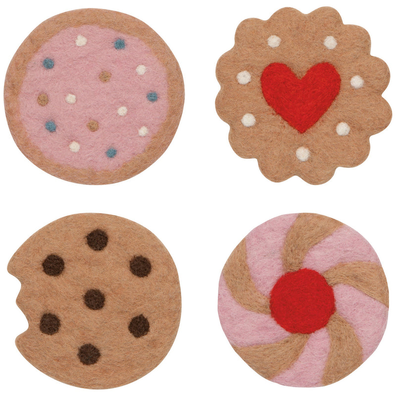 Jubilee - Cookies Felt Coasters Set of 4 Assorted