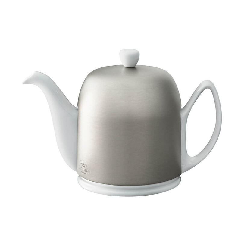 Degrenne Paris - Salam White Teapot with Zinc Aluminum Lid 6 Cup