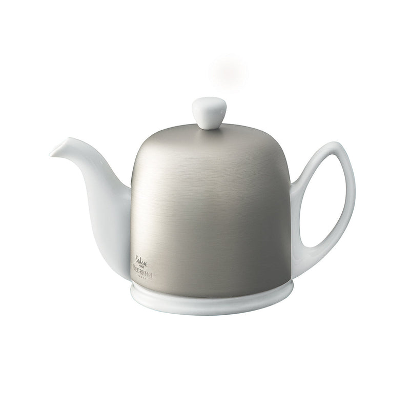 Degrenne Paris - Salam White Teapot with Zinc Aluminum Lid 4 Cup