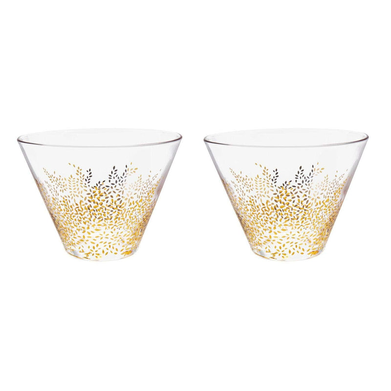 Sara Miller - Chelsea - Glass Bowls (Set of 2) | 14.5 in / 37 cm Home & Kitchen