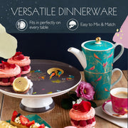 Sara Miller - Chelsea - Tea for One - Green Teapot, Cup, and Saucer Set | 12 oz Home & Kitchen
