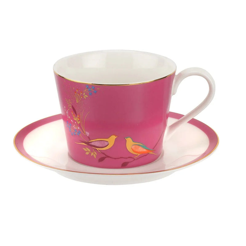 Sara Miller - Chelsea - Teacup & Saucer | 7 oz / 207 mL Home & Kitchen Pink