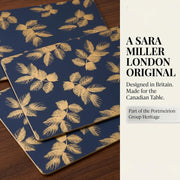 Sara Miller - Eastern Lotus - Navy Placemats (Set of 4) | 16 x 12 in / 41 x 30 cm Home & Kitchen