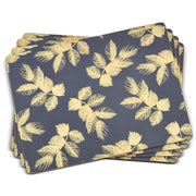 Sara Miller - Eastern Lotus - Navy Placemats (Set of 4) | 16 x 12 in / 41 x 30 cm Home & Kitchen