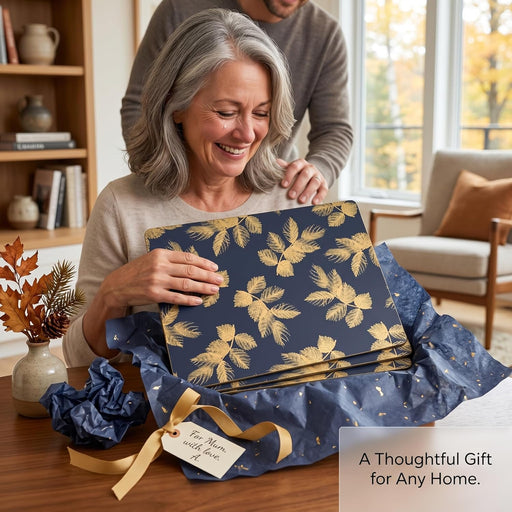 Sara Miller - Eastern Lotus - Navy Placemats (Set of 4) | 16 x 12 in / 41 x 30 cm Home & Kitchen