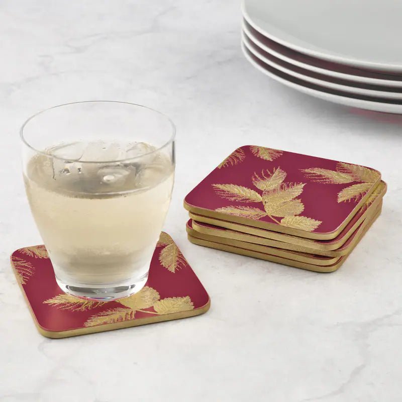 Sara Miller - Eastern Lotus - Pink Coasters (Set of 6) | 4 x 4 in / 10 x 10 cm Home & Kitchen